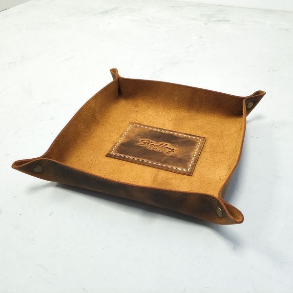 Кожаный органайзер для мелочей, Подарок мужчине, Handmade лоток из натуральной кожи. 6 фото